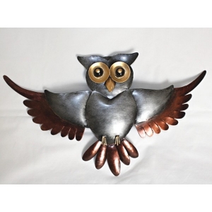 Zahradní dekorace na zeď sova 30cm