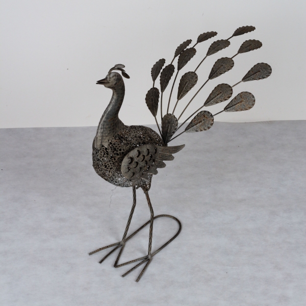 Zahradní dekorace páv 58,5x30x55cm