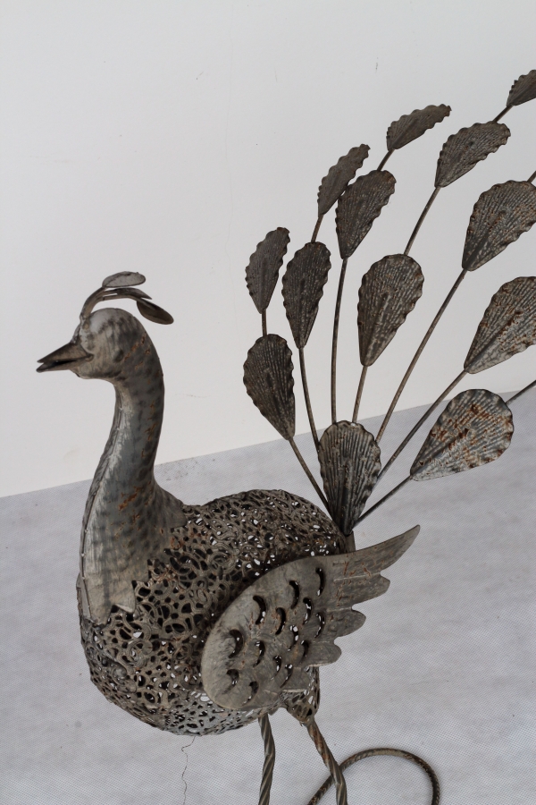 Zahradní dekorace páv 58,5x30x55cm