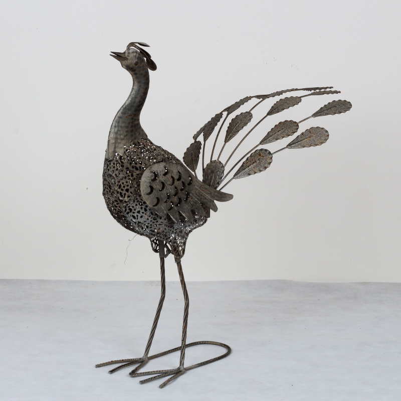 Zahradní dekorace páv 58,5x30x55cm