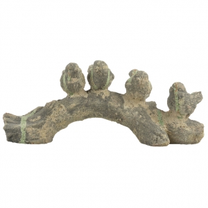 Zahradní dekorace Ptáčci na větvi 38x14x16cm