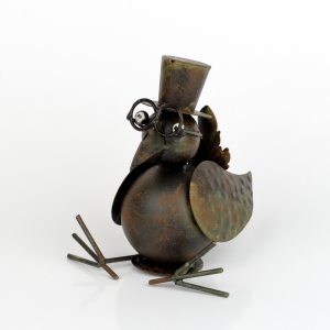 Zahradní dekorace pták malý sedící 16cm