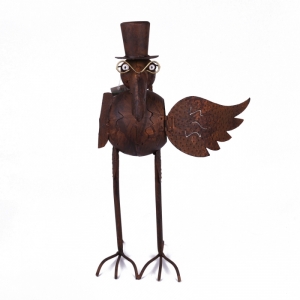 Zahradní dekorace pták na svíčku 44cm