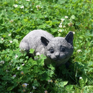 Zahradní dekorace Usměvavá kočka 