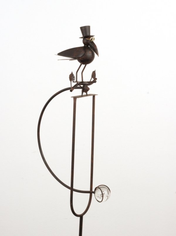 Zahradní dekorace zápich do trávníku s ptáčkem 150cm