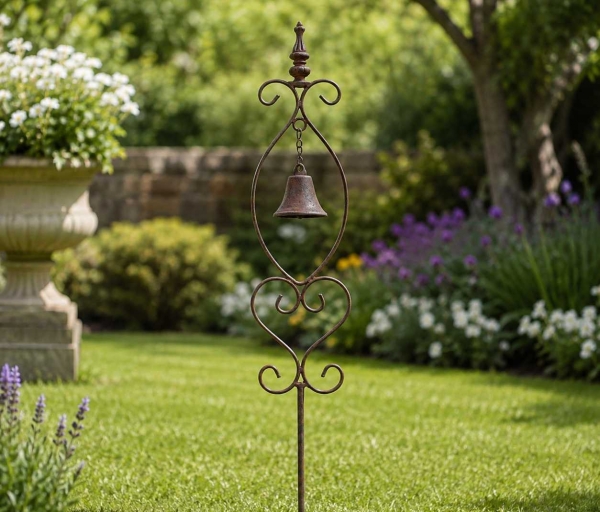 Zahradní dekorace zápich se zvonkem 19 x 114 cm 