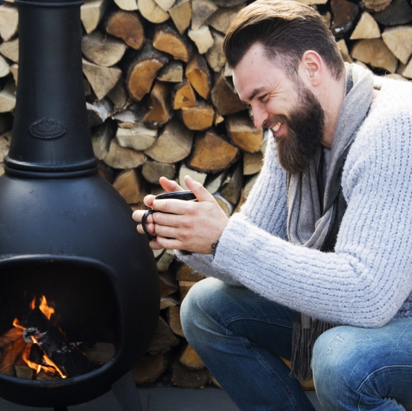 Zahradní kamna litinová 53x53x144cm