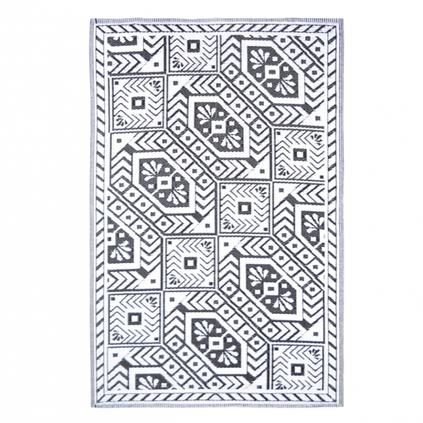 Zahradní koberec oboustranný 122x182cm modro-bílý