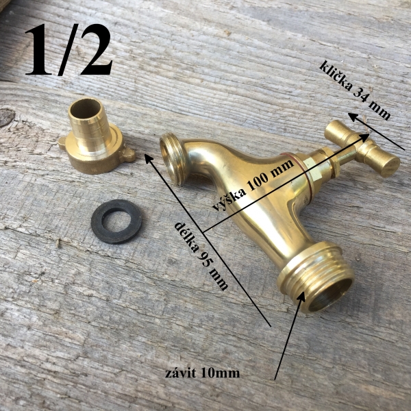 Zahradní kohoutek na vodu 1/2