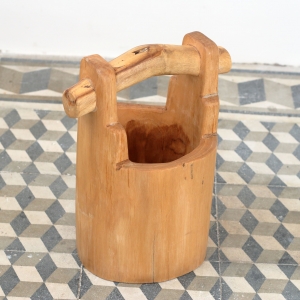 Zahradní květináč dřevěné vědro 35cm