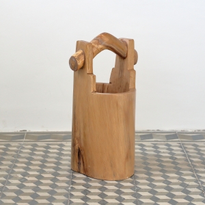 Zahradní květináč dřevěné vědro 45cm