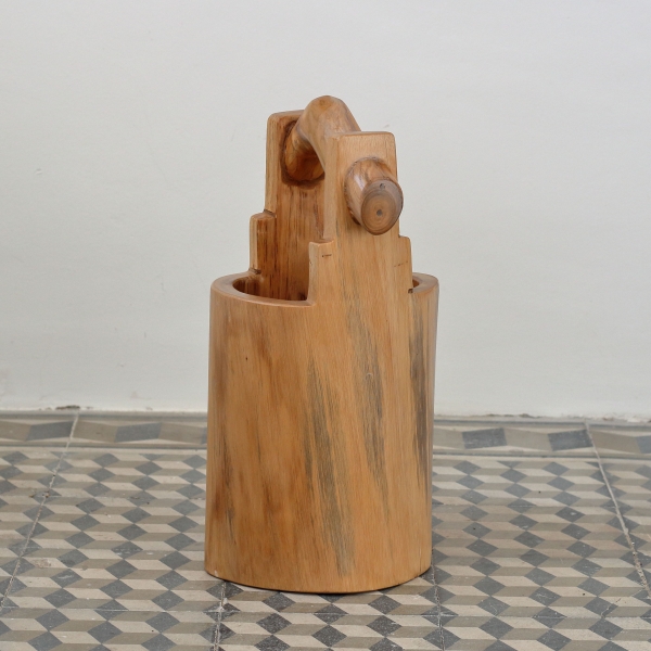 Zahradní květináč dřevěné vědro 45cm