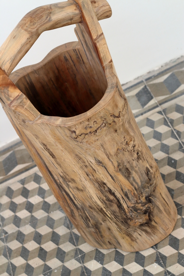 Zahradní květináč dřevěné vědro 70cm