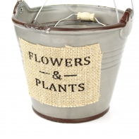 Zahradní květináč šedý (3ks)