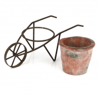 Zahradní květináč trakař 27cm