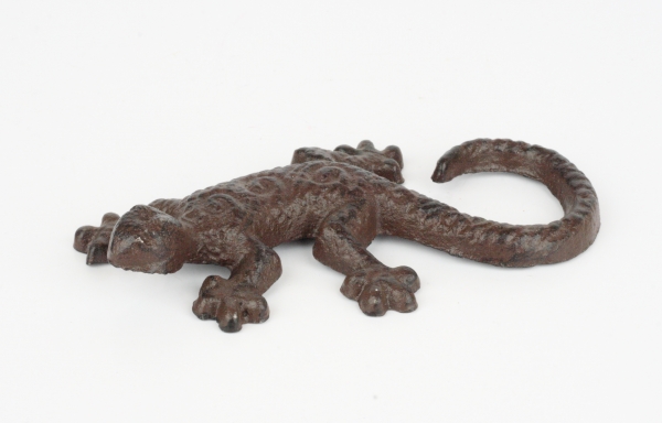 Zahradní litinová dekorace ještěrka 12cm