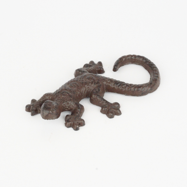 Zahradní litinová dekorace ještěrka 12cm