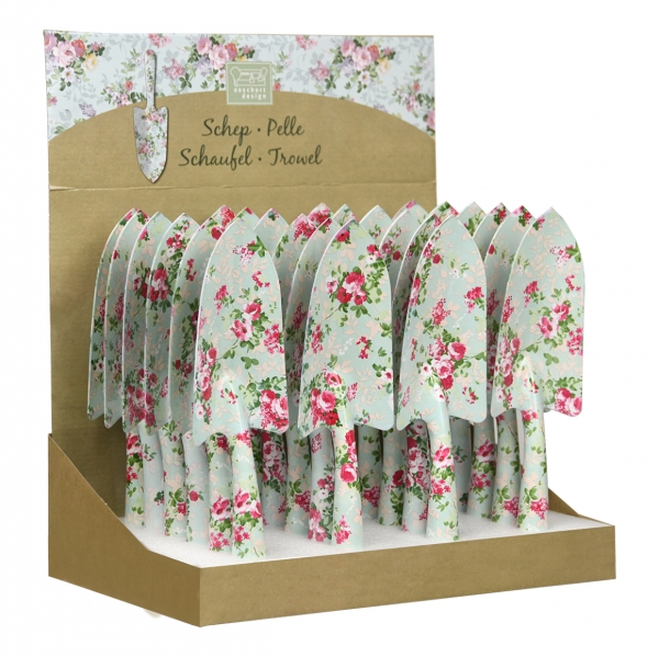 Zahradní lopatka s potiskem růží 7,9 x 3 x 27,5 cm
