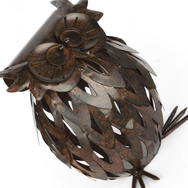 Zahradní lucerna sova tmavý 21x16x26cm