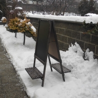 Zahradní nábytek - reklamní tabule