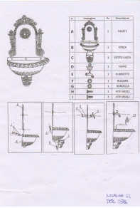 Zahradní nástěnné umyvadlo krémové 75x44cm