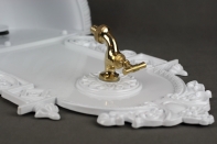 Zahradní nástěnné umyvadlo krémové 75x44cm