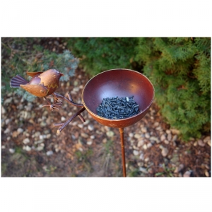 Zahradní pítko pro ptáky se zápichem 117cm
