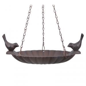 Zahradní pítko pro ptáky se závěsem litina