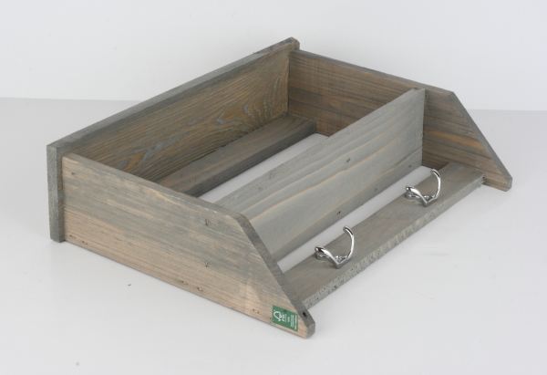 Zahradní polička s háčky 39cm