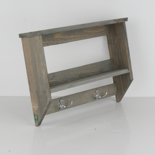 Zahradní polička s háčky 39cm