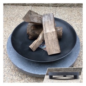 Zahradní přenosné ohniště na granitovém kruhu 58cm