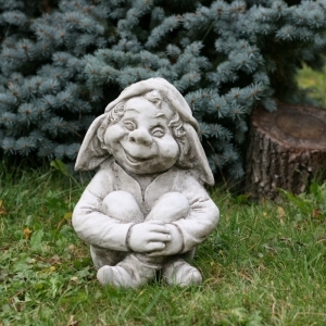 Zahradní skřítek sedící 30cm - vyřazeno 