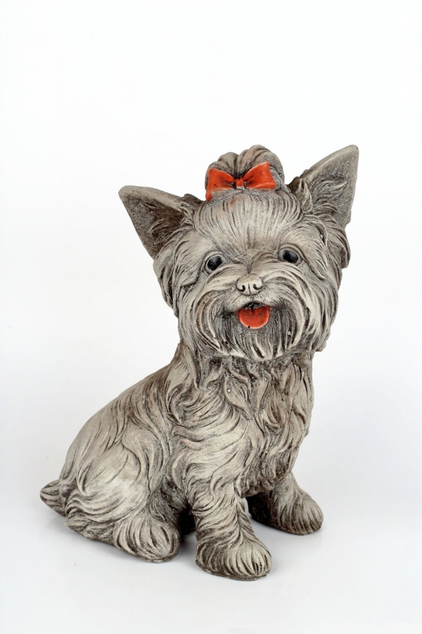 Zahradní socha jorkšír 16x13x26cm