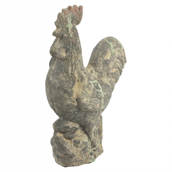 Zahradní socha Kohout s patinou 25 x 11 x 30 cm terakota