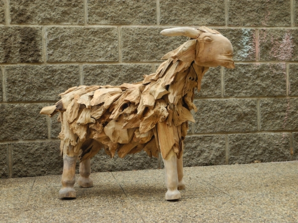 Zahradní socha z teakového dřeva 86cm