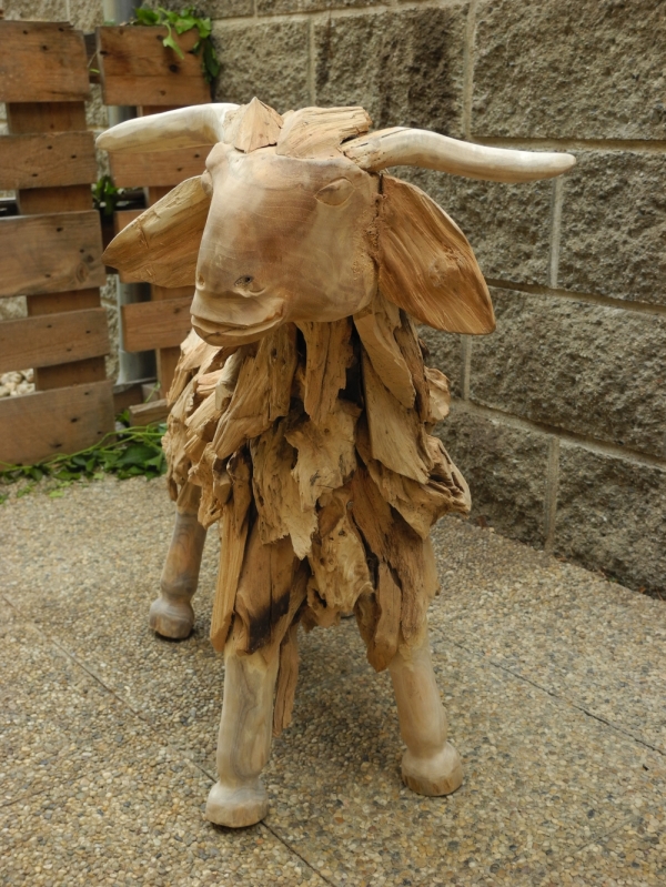 Zahradní socha z teakového dřeva 86cm