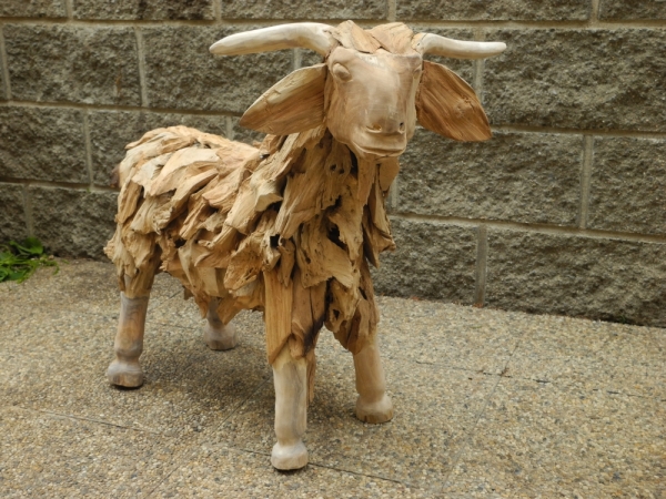 Zahradní socha z teakového dřeva 86cm