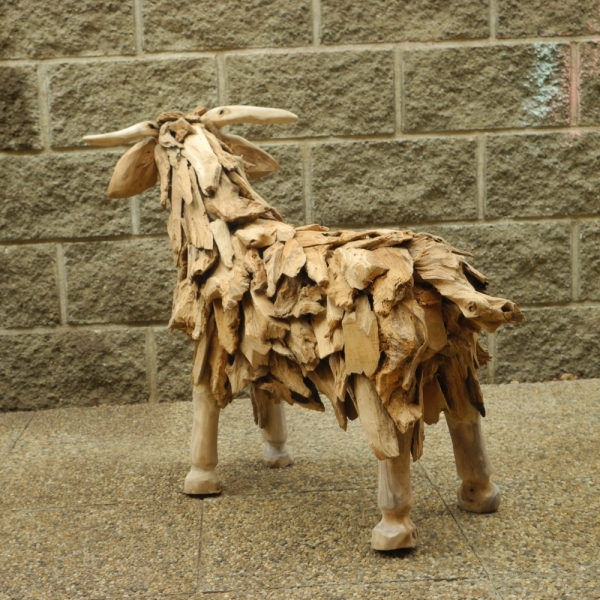 Zahradní socha z teakového dřeva 86cm