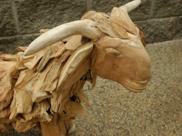 Zahradní socha z teakového dřeva 86cm