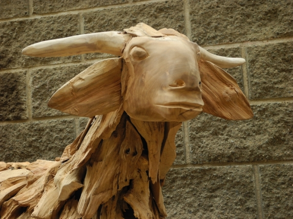 Zahradní socha z teakového dřeva 86cm