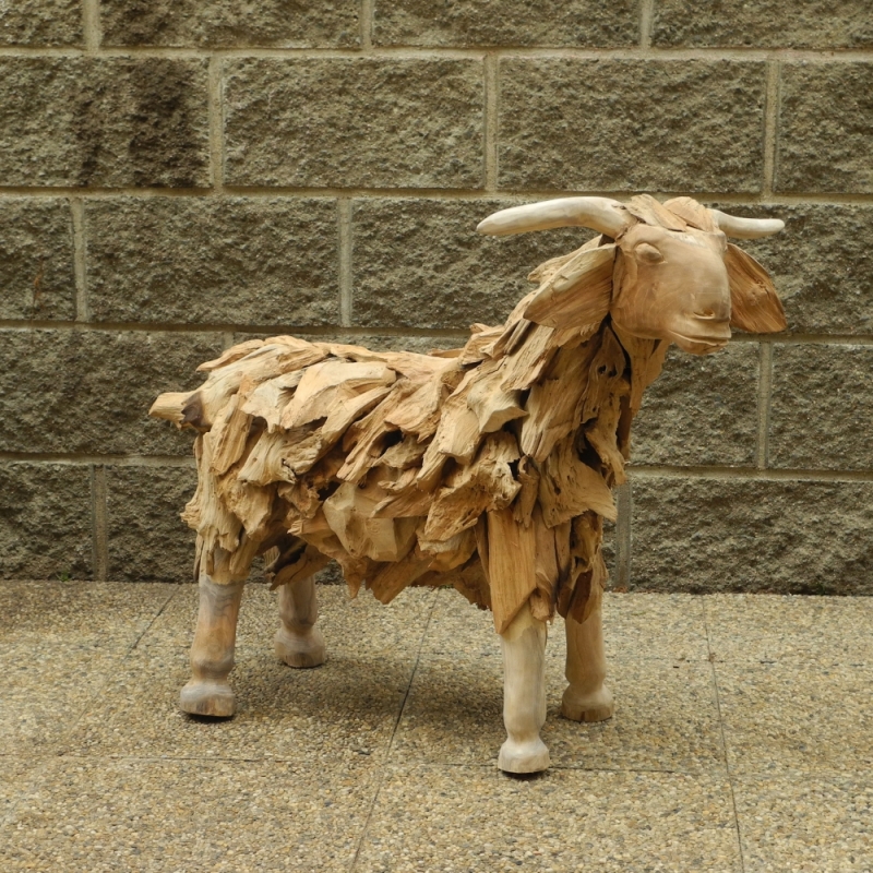 Zahradní socha z teakového dřeva 86cm