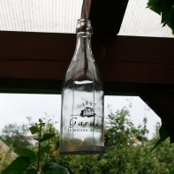 Zahradní svítilna Garden 1897 černý text 45cm