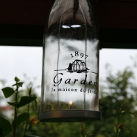 Zahradní svítilna Garden 1897 černý text 45cm