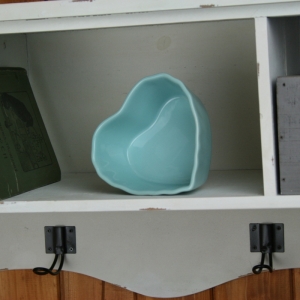 Zapékací mísa ve tvaru srdce - tyrkysová