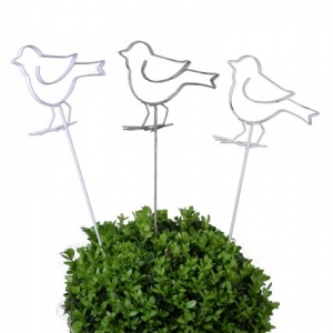 Zápich do květináče ptáček 60 cm