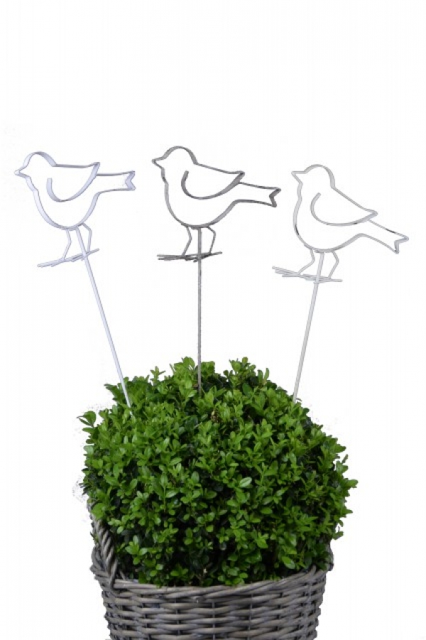 Zápich do květináče ptáček 60 cm