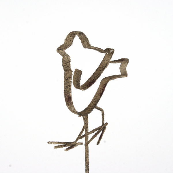 Zápich do květináče ptáček 60cm