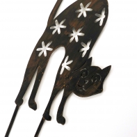 Zápich kočka plechová 52 cm