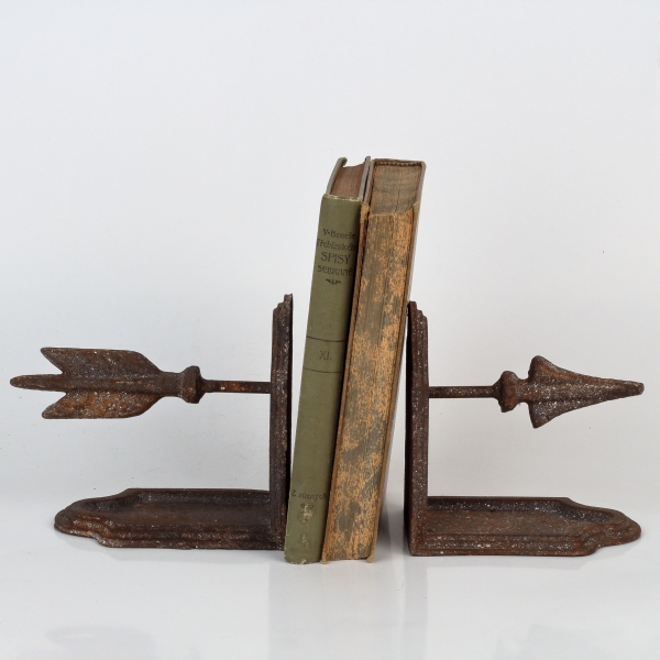 Zarážka na knihy šipka (sada 2ks) 27x8x12cm