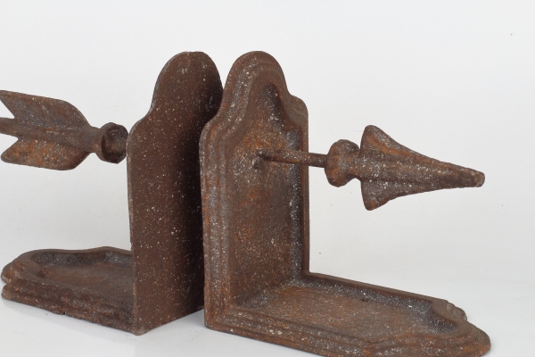 Zarážka na knihy šipka (sada 2ks) 27x8x12cm